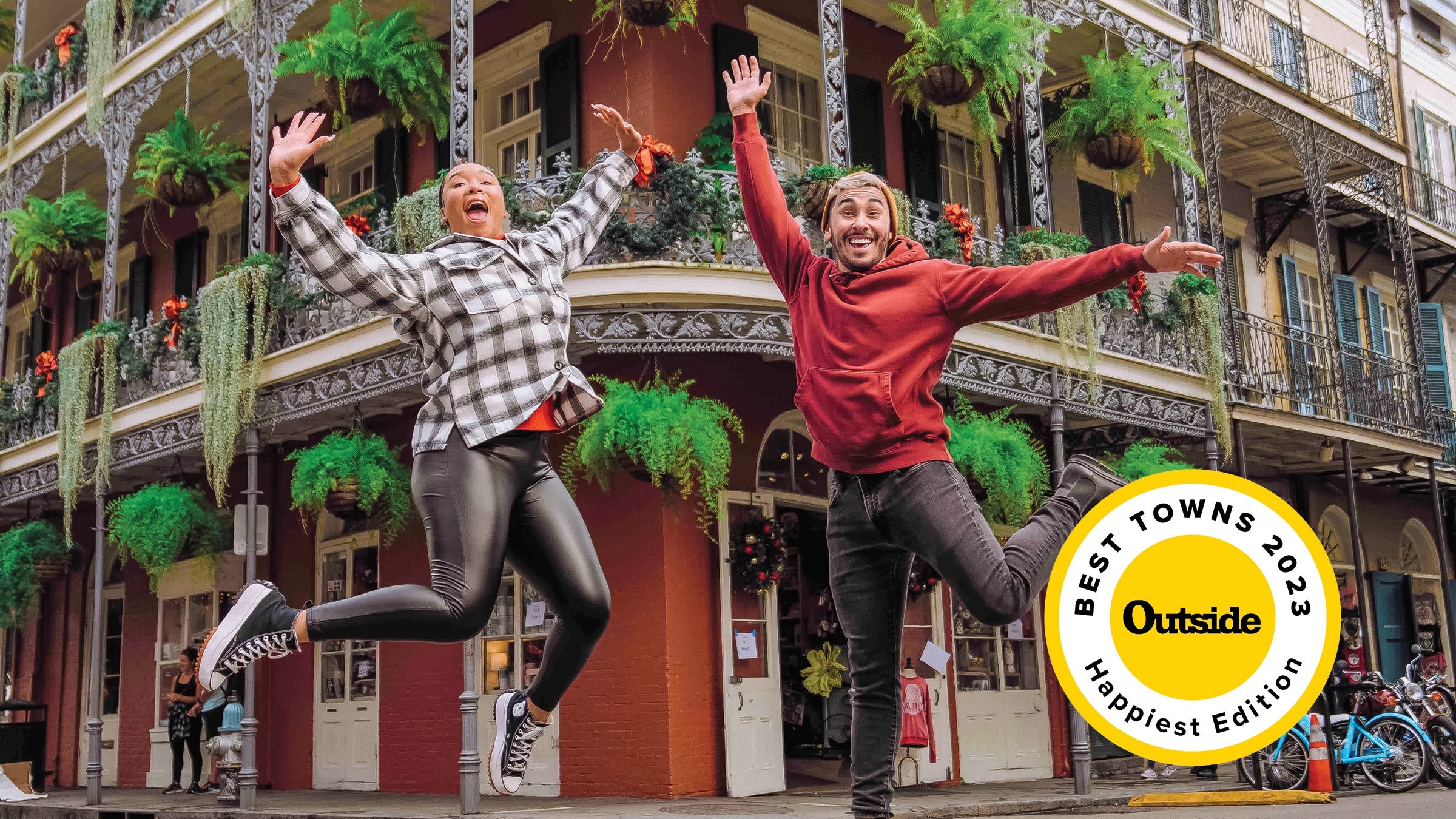 Happy community residents