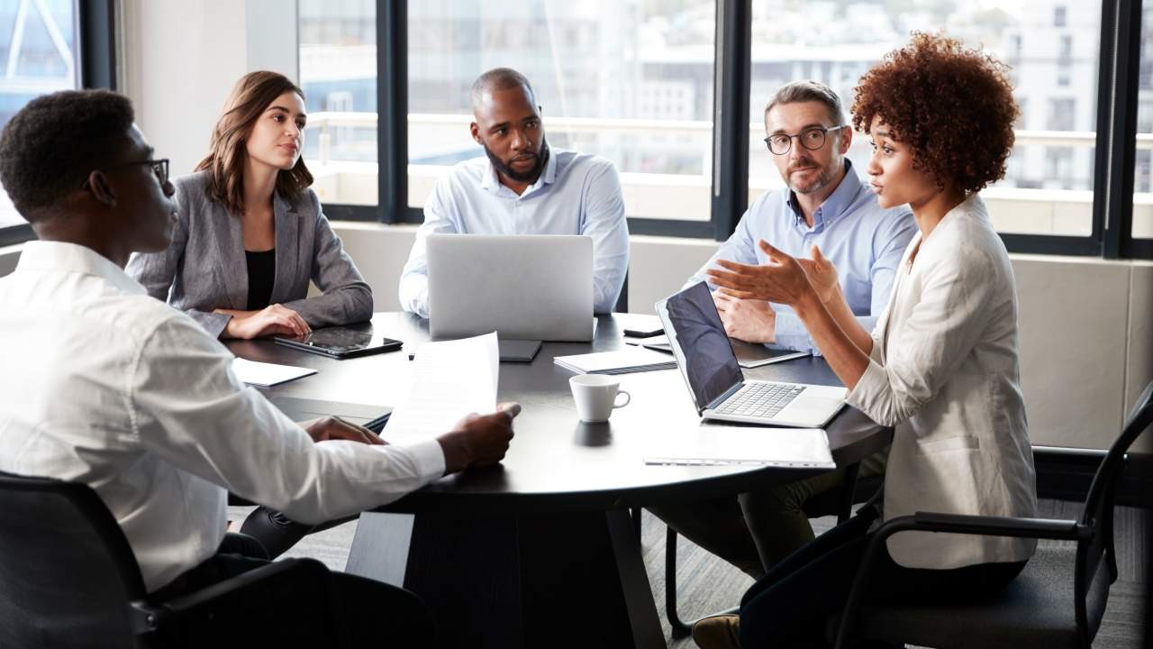 Team collaborating on property management